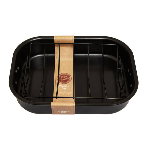 From Scratch Large Black Roasting Tin With Rack