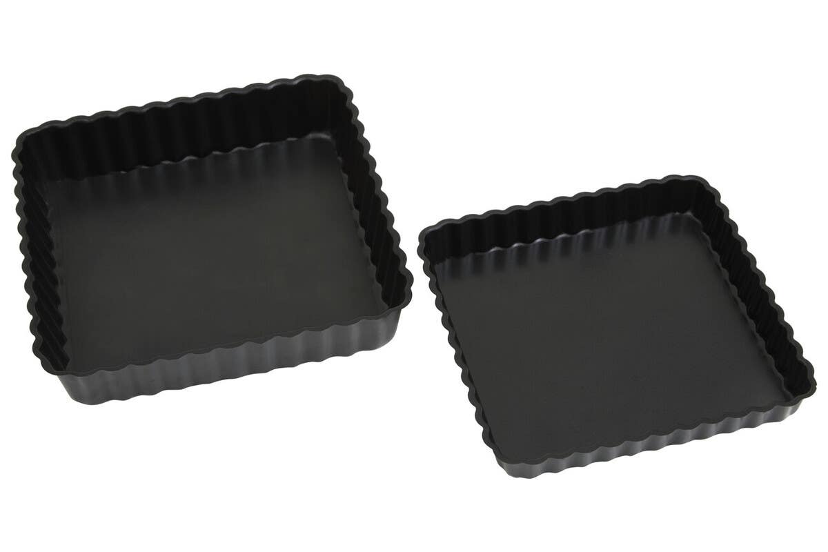 From Scratch Set Of Two Fluted Quiche Flan Tins