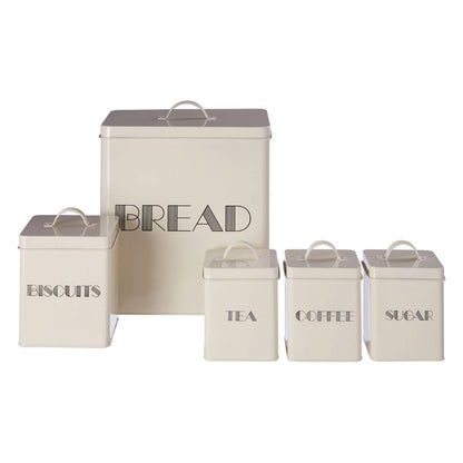 Easton 5 Piece Kitchen Storage Set - Cream, W29 x H33cm