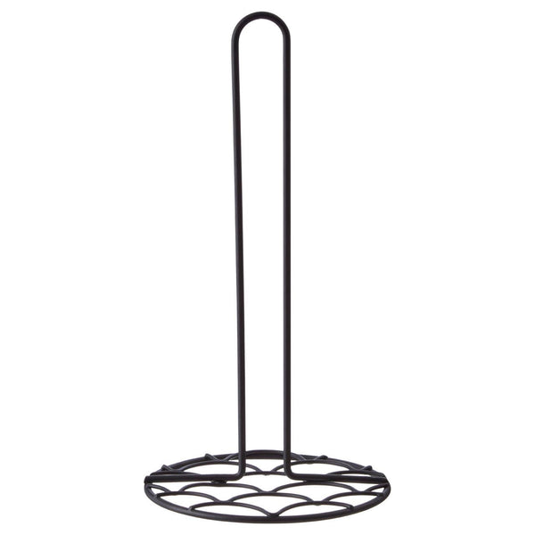 Vertex Deco Matt Black Kitchen Roll Holder