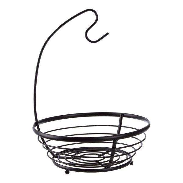 Emery Matt Black Fruit Basket with Banana Hanger