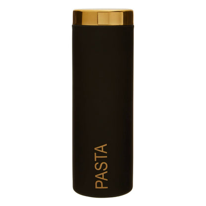Liberty Black Enamel Pasta Canister With Gold Lid