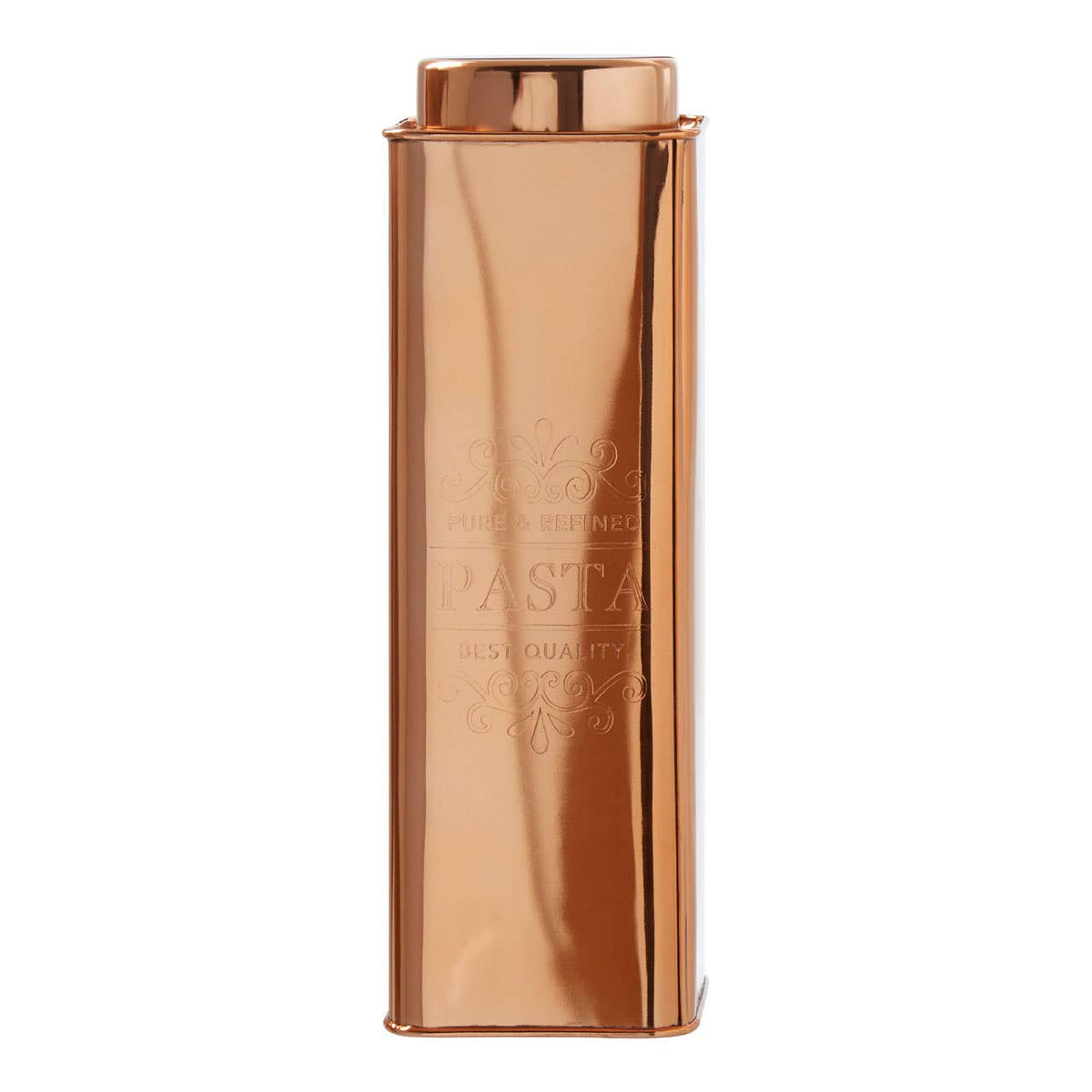 Chai Square Copper Finish Pasta Canister