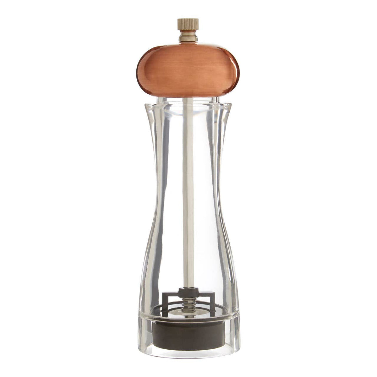 Cody Clear Small Salt or Pepper Mill with Copper Top