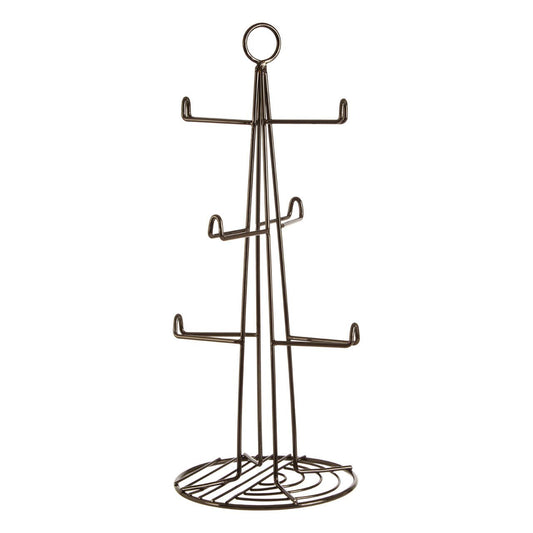 Vertex Black Nickel Finish 6 Cup Mug Tree