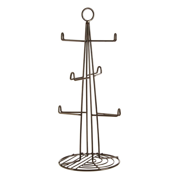 Vertex Black Nickel Finish 6 Cup Mug Tree
