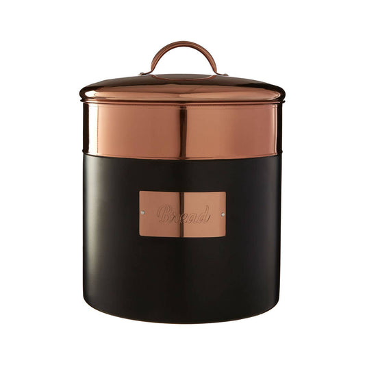 Prescott Charcoal And Copper Bread Bin