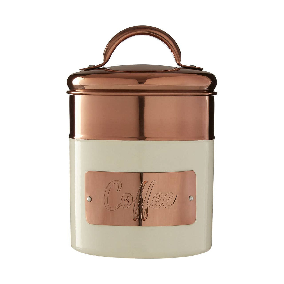 Prescott Cream And Copper Coffee Canister
