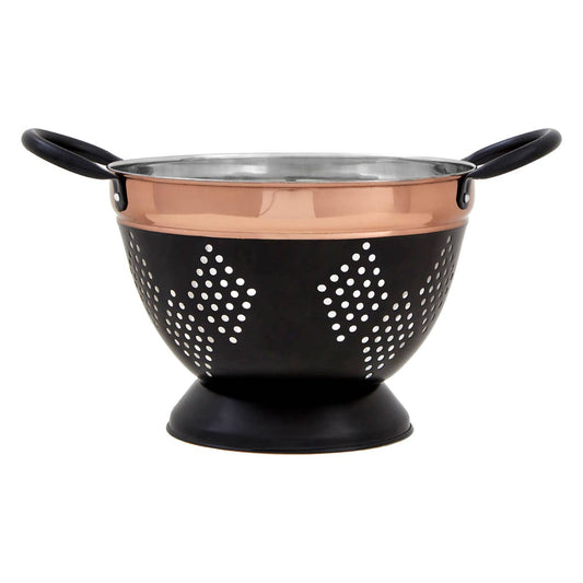 Prescott Medium Charcoal and Copper Colander