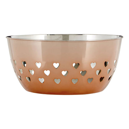 Hollis Hearts Design Rose Gold Bowl