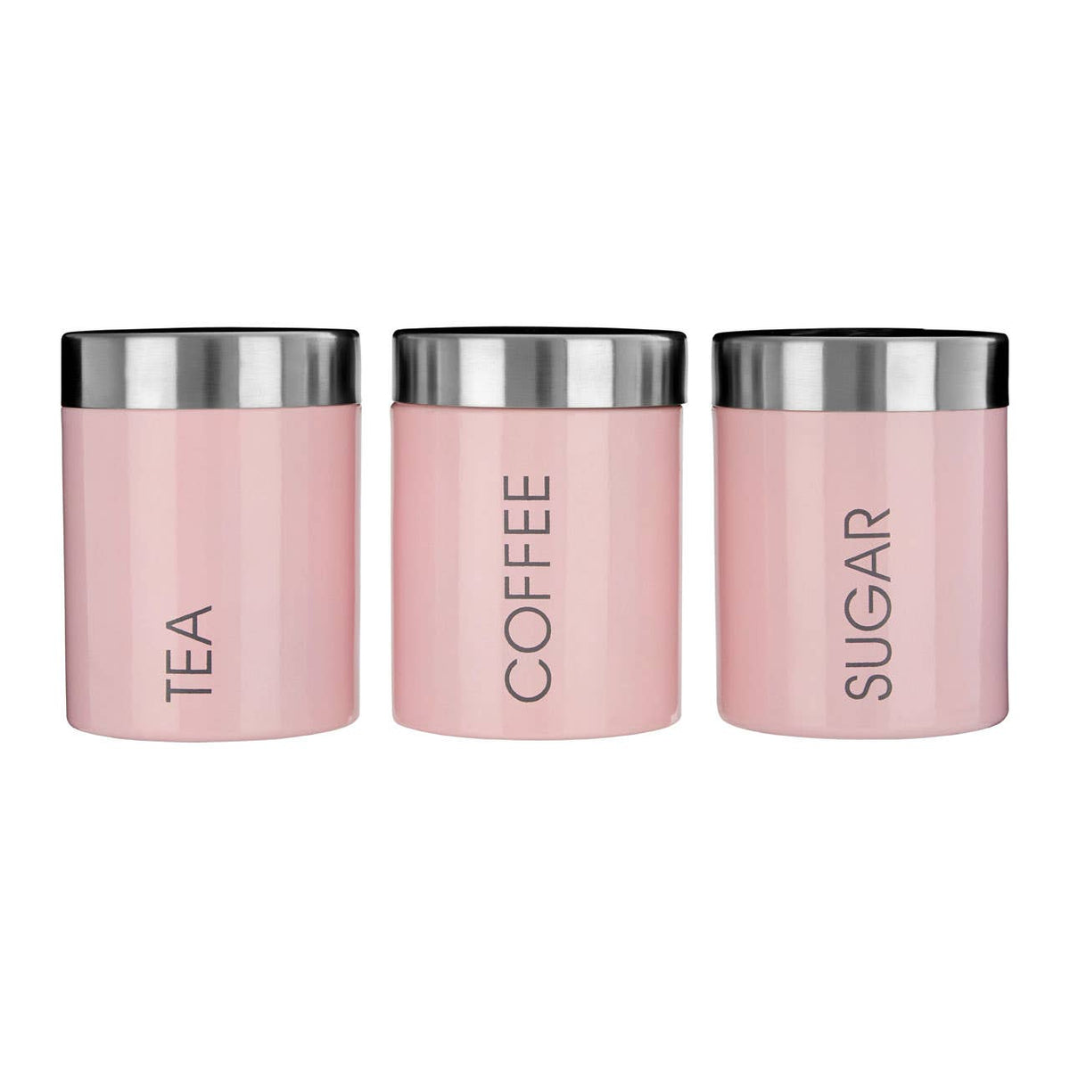 Liberty Pink Enamel Set of 3 Canisters