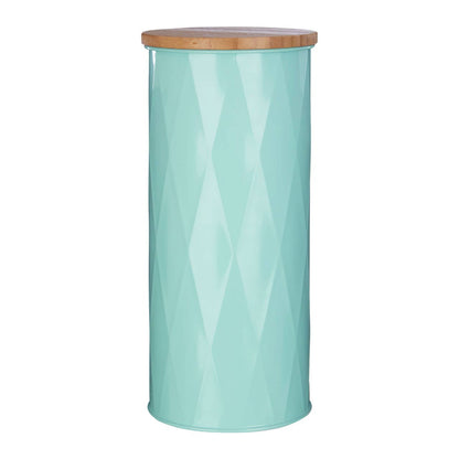Rhombus Green Metal Large Storage Canister