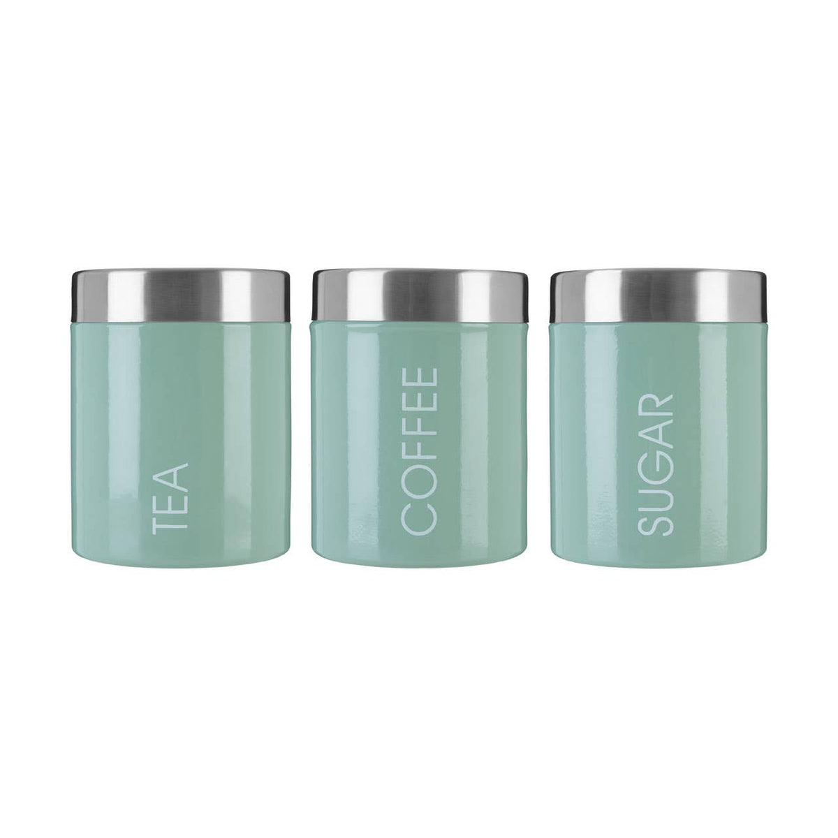 Liberty Set of 3 Sage Green Enamel Canisters