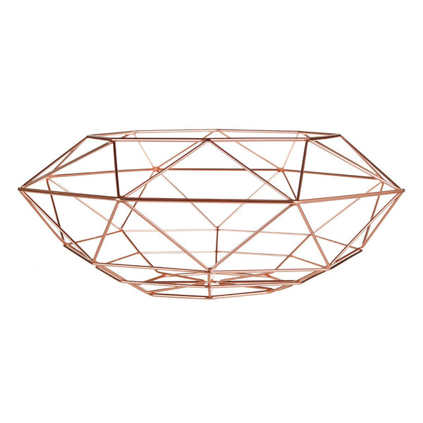 Vertex Copper Finish Wide Fruit Basket