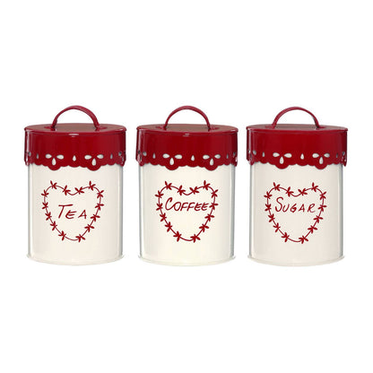 Anglaise Tea Coffee and Sugar Canister Set