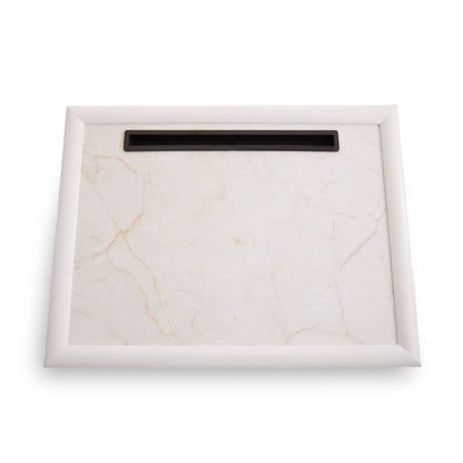 Portada Ecru Marble Lap Tray with Ipad Holder