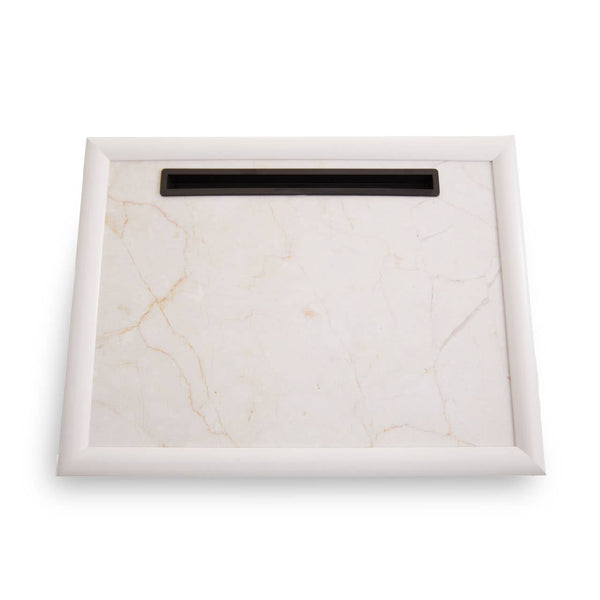 Portada Ecru Marble Lap Tray with Ipad Holder