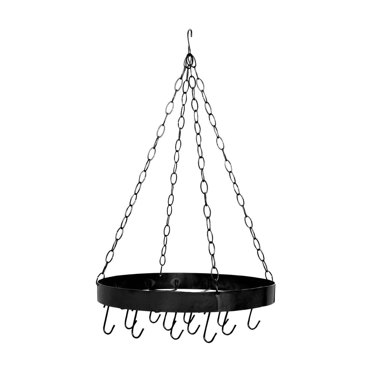Valen Matt Black Round Hanging Rack