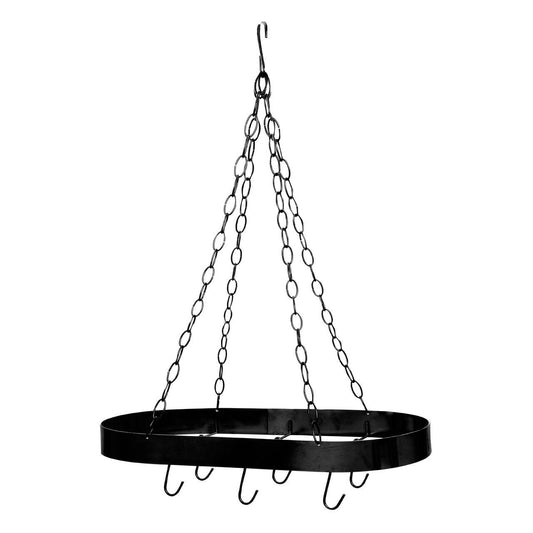 Valen Matt Black Oval Hanging Rack