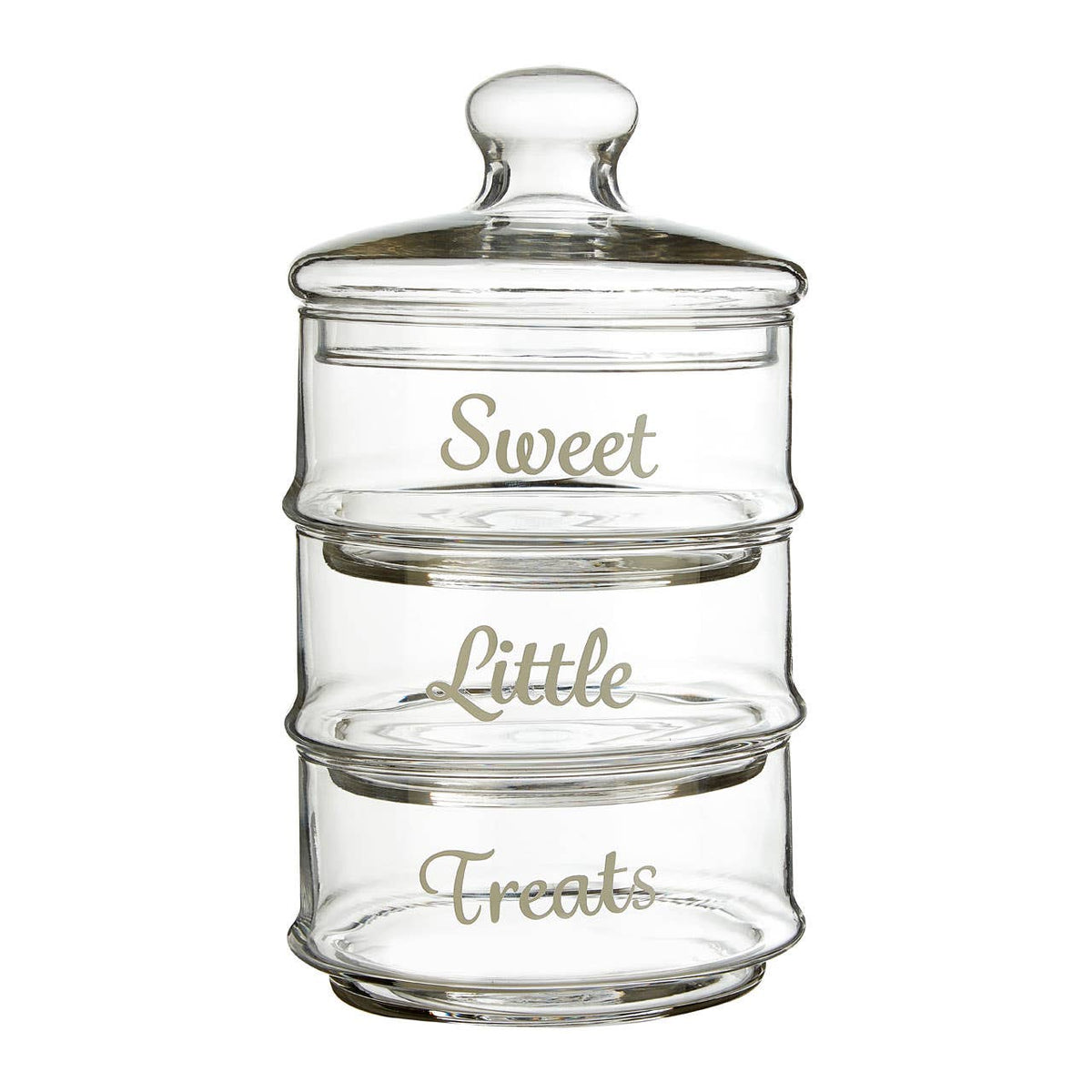 Olivia Stackable 3 Tier Glass Storage Jar