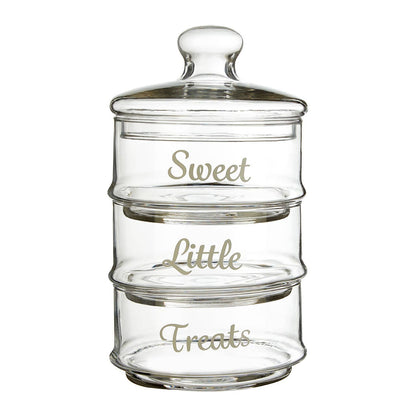 Olivia Stackable 3 Tier Glass Storage Jar