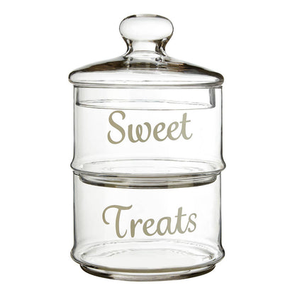 Olivia Stackable 2 Tier Glass Storage Jar