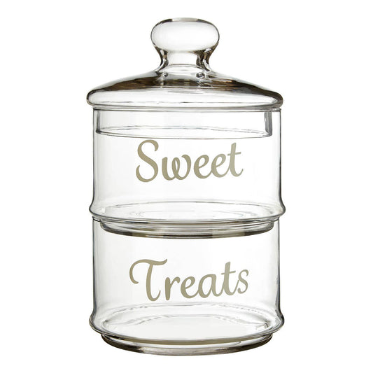 Olivia Stackable 2 Tier Glass Storage Jar