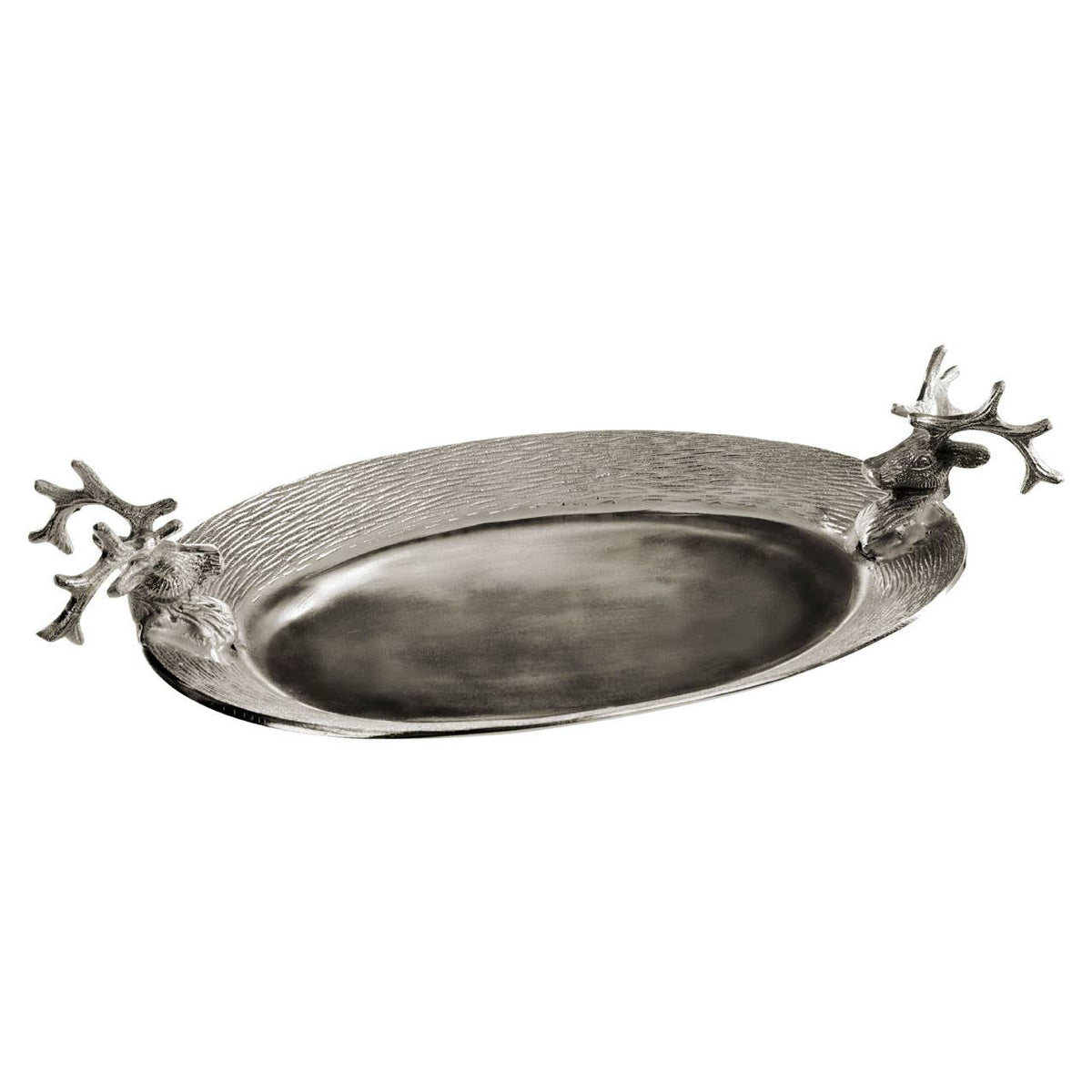 Stag Nickel Finish Serving Tray