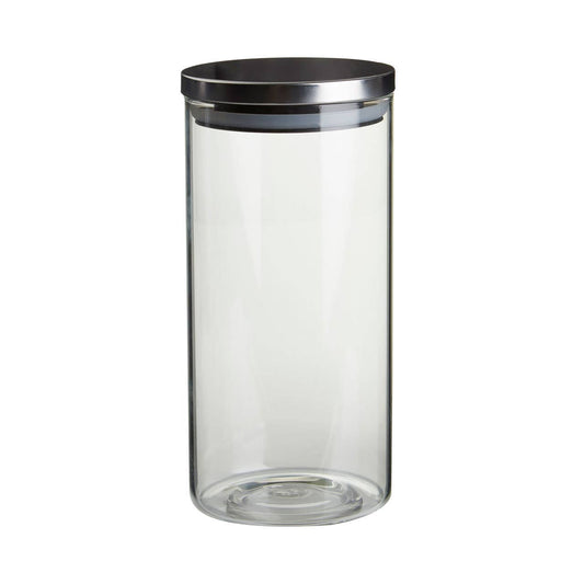Freska Glass Storage Jar with Silver Lid 1300ml