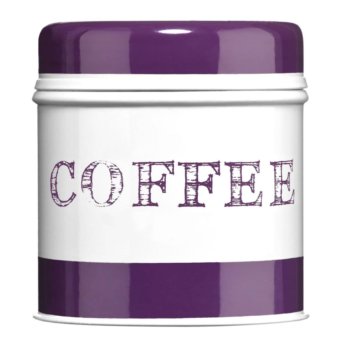 Sketch Purple and White Coffee Canister
