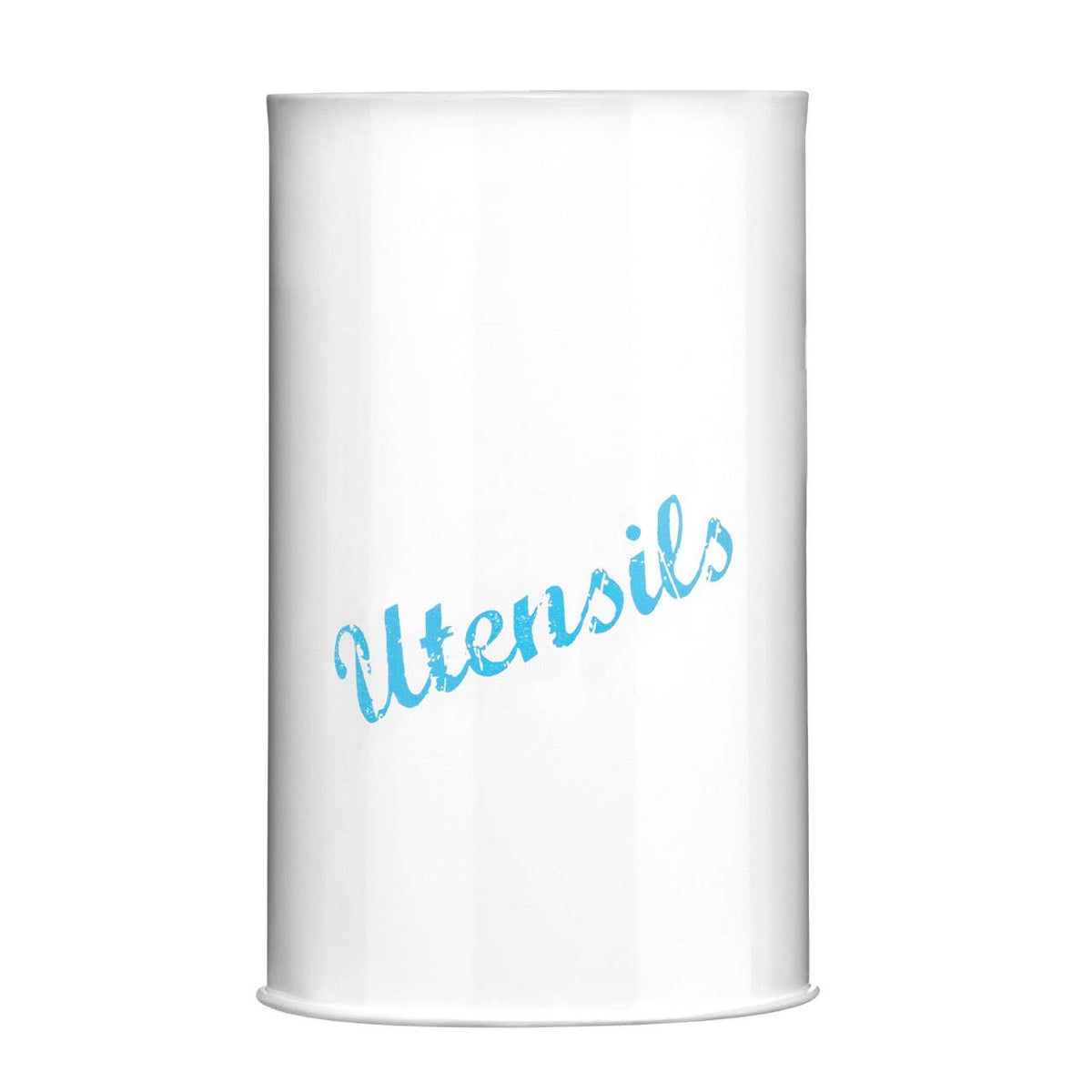 White and Blue Utensil Holder