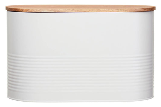 Alton Cream Bread Bin With Acacia Wood Lid