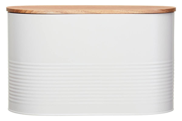 Alton Cream Bread Bin With Acacia Wood Lid