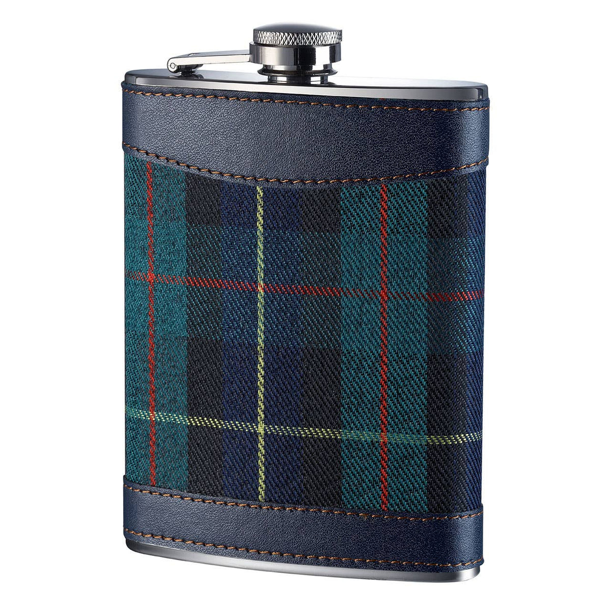 Auden Green Tartan Hip Flask