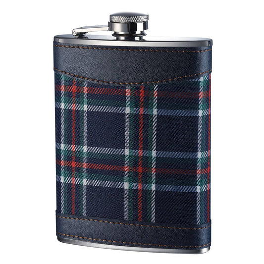 Auden Blue Tartan Hip Flask