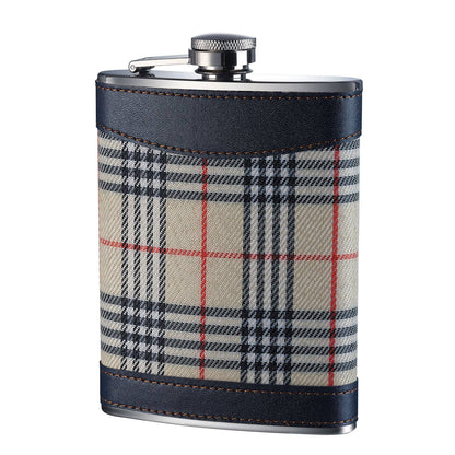 Auden Cream Tartan Hip Flask