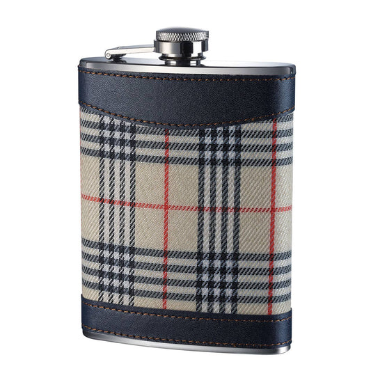 Auden Cream Tartan Hip Flask