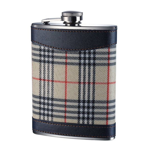 Auden Cream Tartan Hip Flask