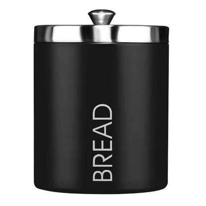 Liberty Black Enamel and Silver Bread Bin