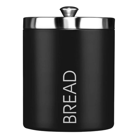 Liberty Black Enamel and Silver Bread Bin