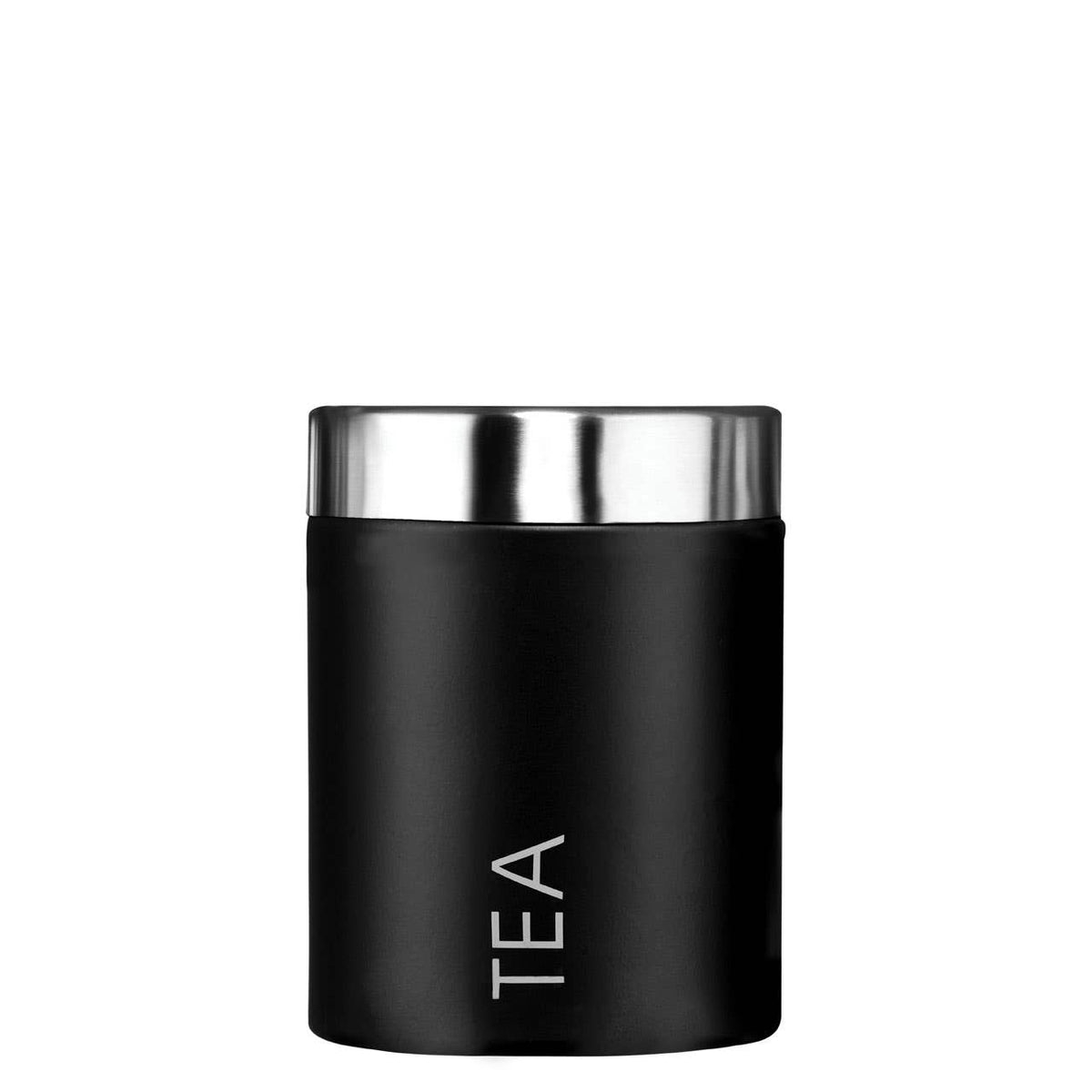 Liberty Black Enamel  and Silver Tea Canister
