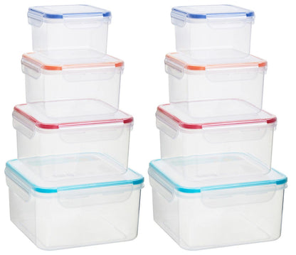 Herrela Set of 8 Airtight Lid Food Containers  0805468 x 2