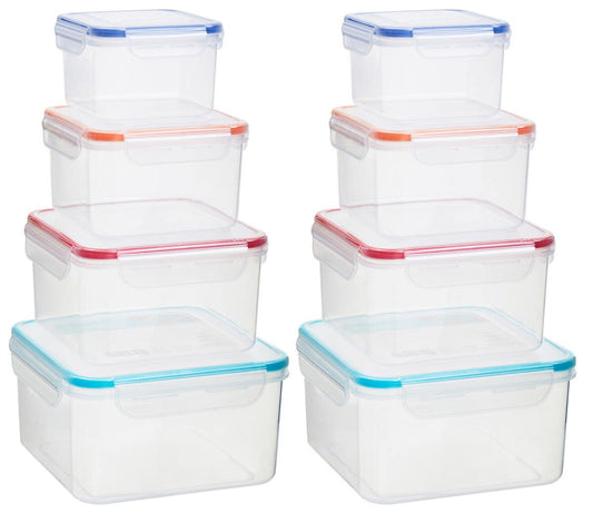 Herrela Set of 8 Airtight Lid Food Containers  0805468 x 2