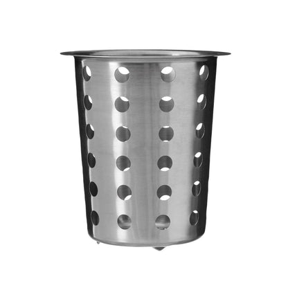 Soren Brushed Stainless Steel Cutlery Caddy with Holes