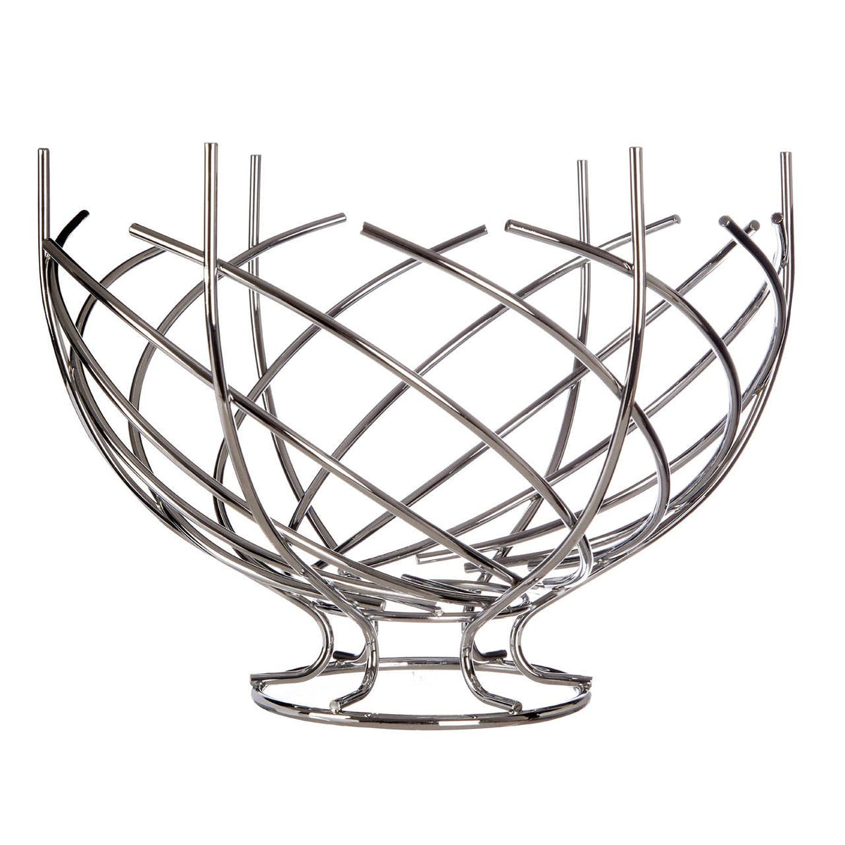 Nest Shape Chrome Fruit Basket