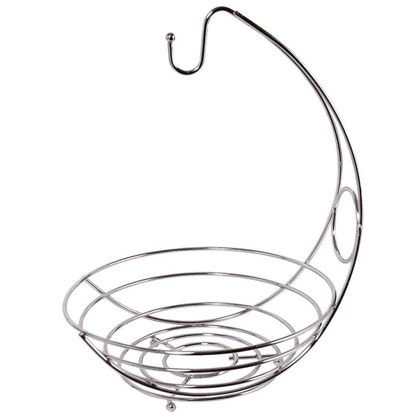 Kaya Chrome Fruit Bowl And Banana Hanger