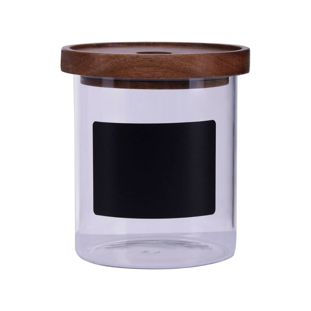 Tromso Glass Storage Jar with Acacia Lid and Chalkboard 750 ml