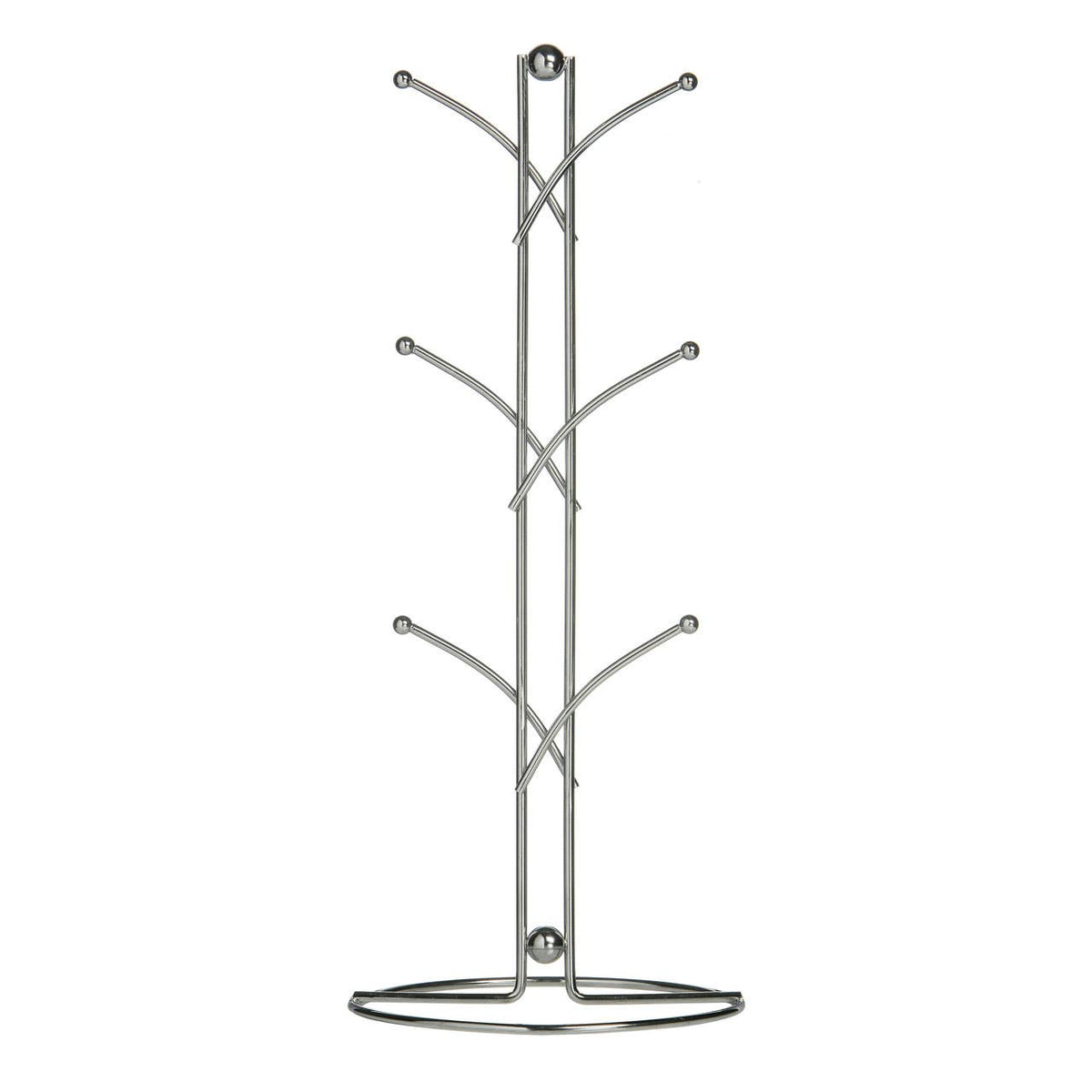 Helix  Chrome 6 Cup Mug Tree