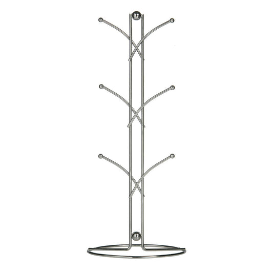 Helix  Chrome 6 Cup Mug Tree