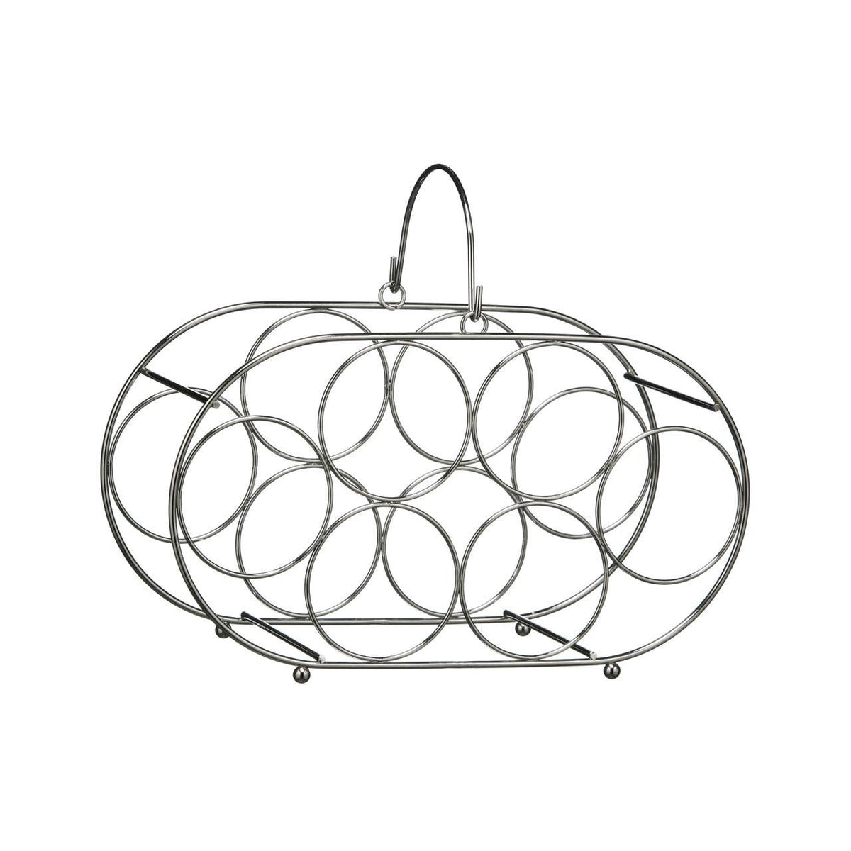 Mako Chrome 6 Bottle Oval Wine Rack
